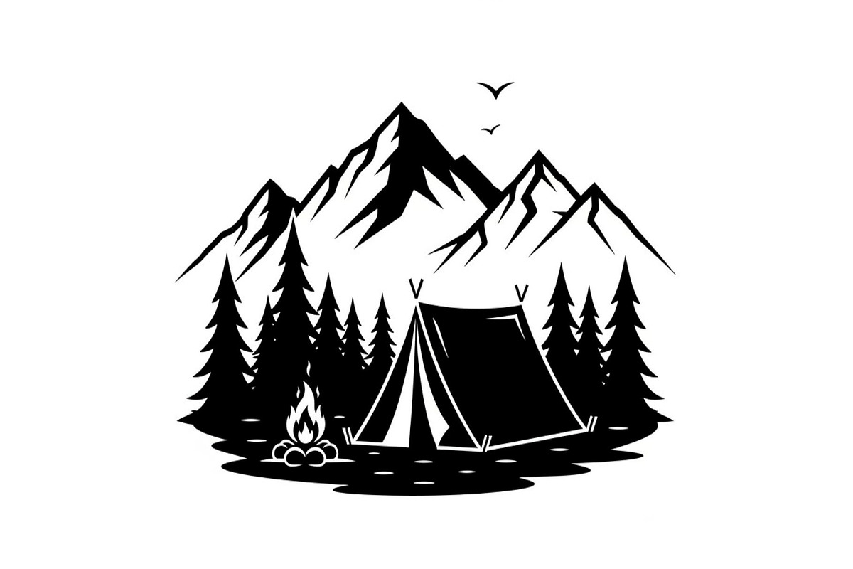 50 Camping Mountain Vector Bundle, an Illustration by jahid234 (Photo 45 of 51)