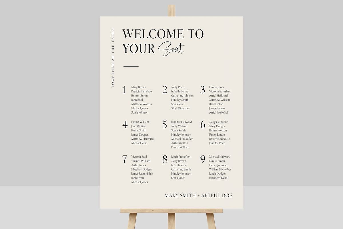 Wedding Seating Chart Template, a Flyer Template by BrandPacks (Photo 5 of 5)