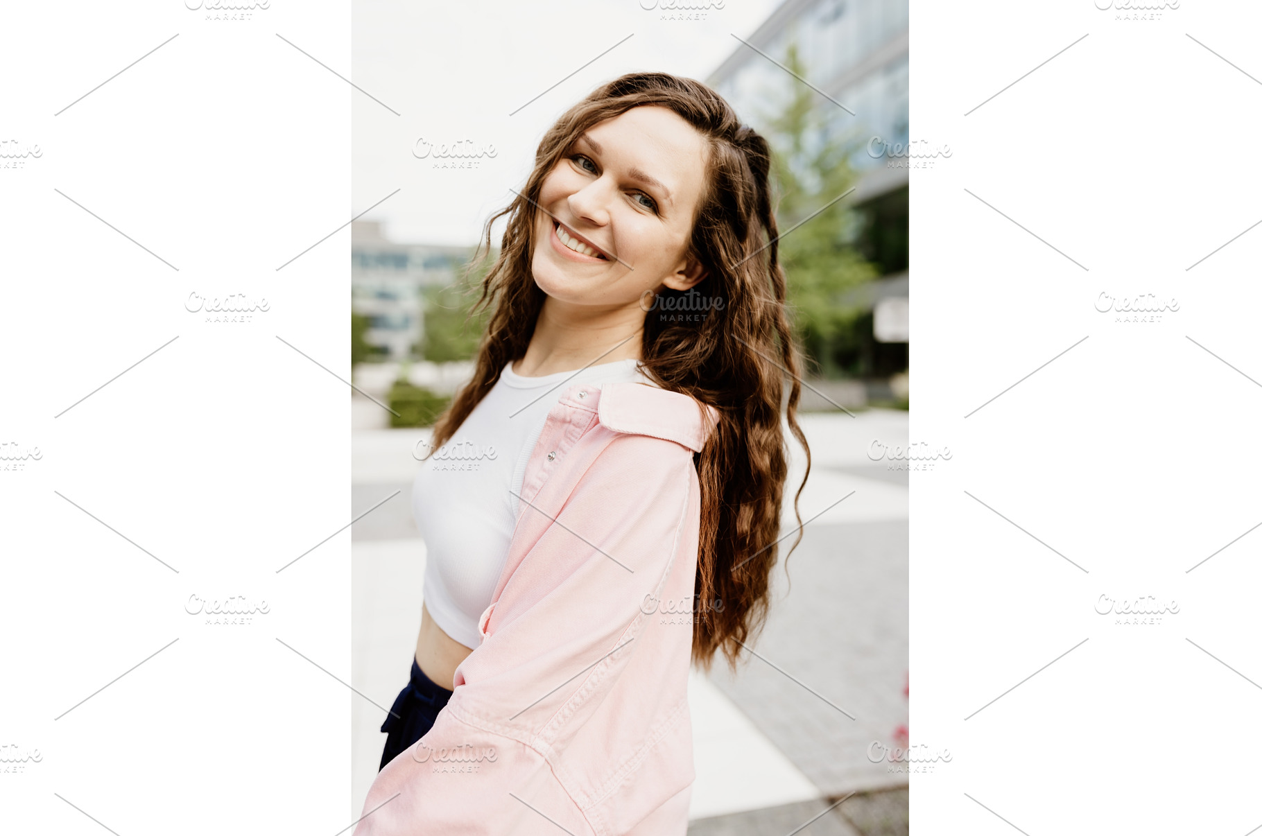 Smiling Woman Outdoors in Casual, a Beauty & Fashion Photo by Lermont51