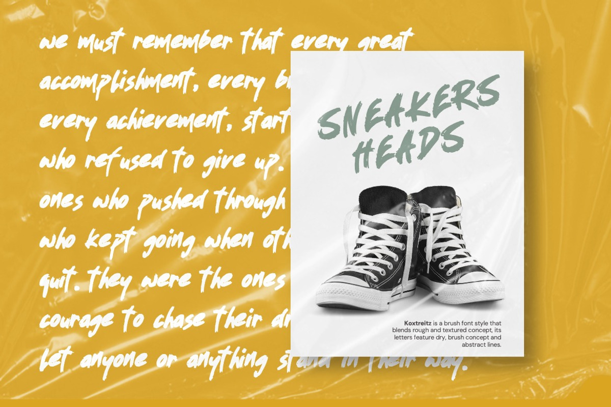 Koxtreitz - Brush Handwritten Font, a Handwritten Font by Dhabee (Photo 6 of 15)