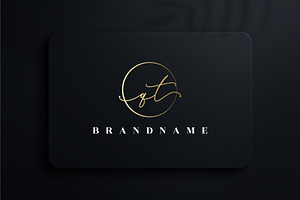 Letter QT Handwritten Signature Logo