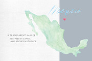 Watercolor Map of Mexico, a Graphic by Beloved Paper (Thumbnail 4 of 6)