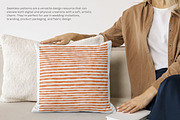 orange stripes watercolor pattern, a Pattern Graphic by Pink Studio Art (Thumbnail 5 of 5)