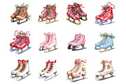 Christmas Ice Skates, an Illustration by Design Market (Thumbnail 2 of 3)