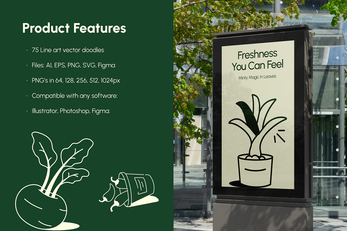 Vegetables Drawing Illustration, an Outline Icon by Vectors Market (Photo 2 of 8)