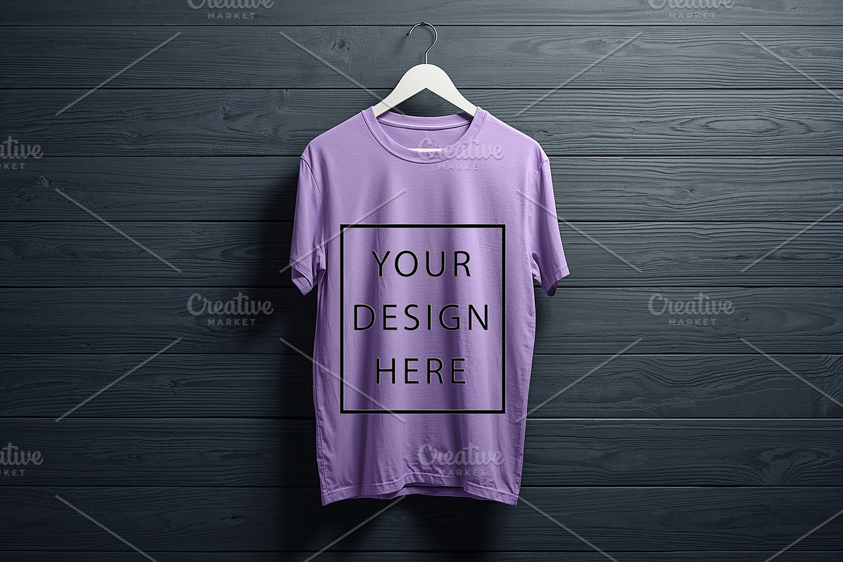 T-Shirt Mockup - Lavender Edition, a Shirt Mockup by ForhadGFX (Photo 5 of 12)