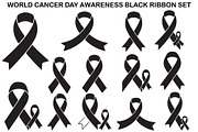 Cancer Awareness Black Ribbon Icon, a Healthcare Illustration by Designer_Momina (Thumbnail 1 of 16)