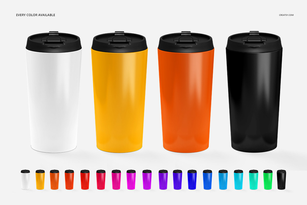 16oz Stainless Steel Tumbler Mockup, a Cups & Container Mockup by creatsy2 (Photo 8 of 11)