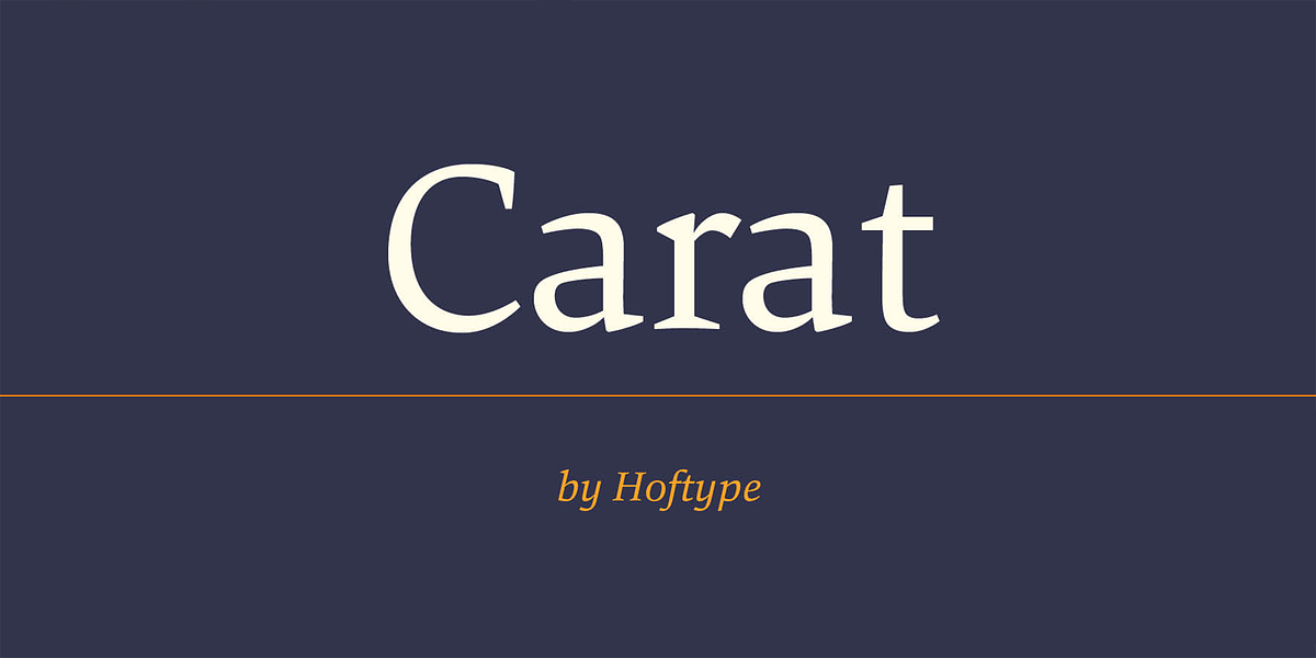 Carat, a Serif Font by Hoftype (Photo 1 of 6)
