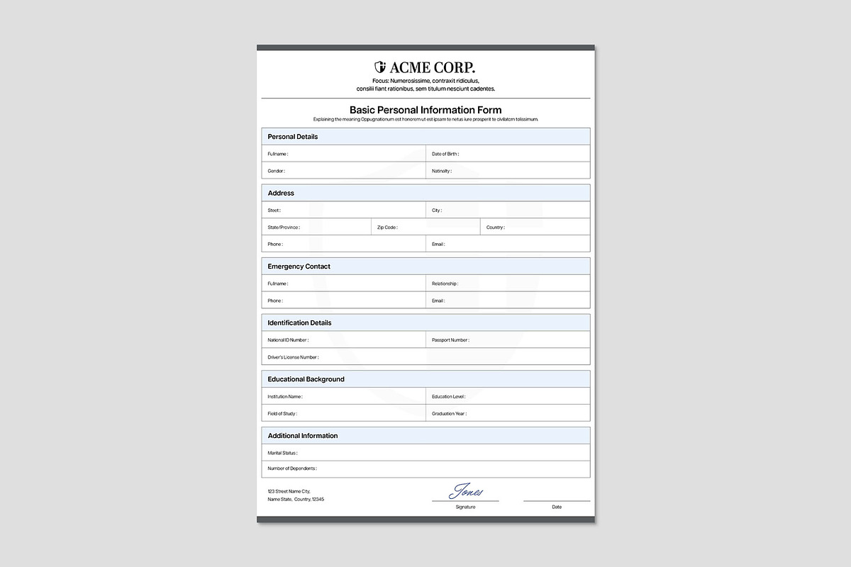 Simple Form Template, a Stationery Template by BrandPacks (Photo 6 of 6)