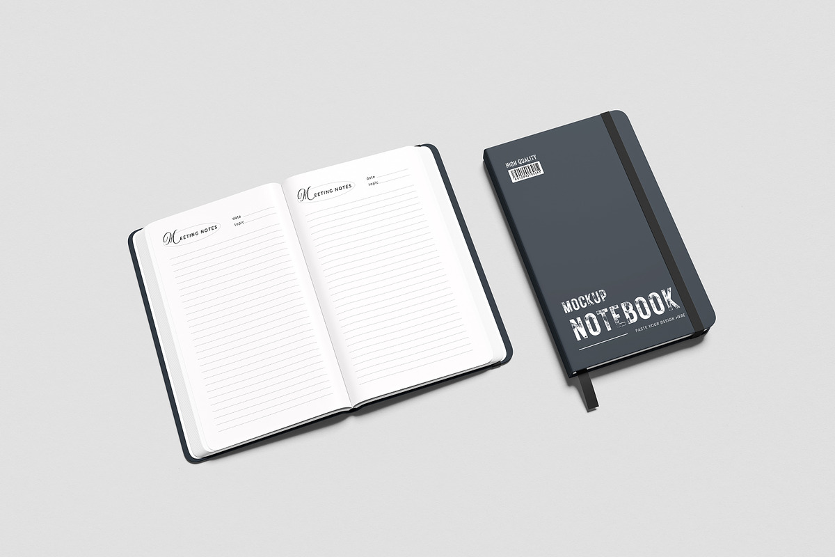 Notebook Mockup, a Books & Magazine Mockup by AnasStudio (Photo 2 of 5)