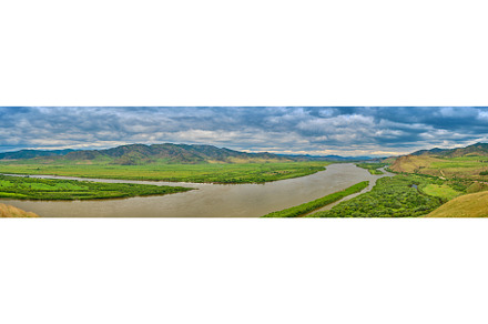 View of the Selenga River from Mount