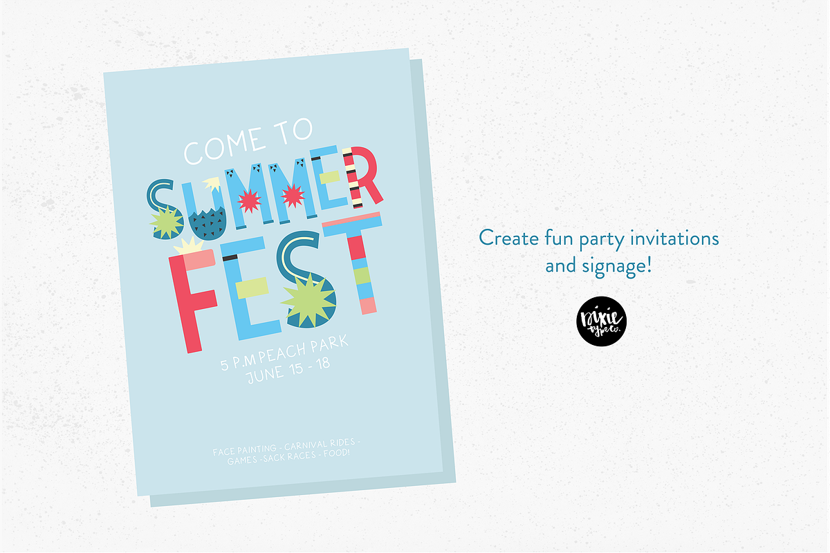 JUNE DAYS OpenType-SVG Color Font, a Font by Blush Font Co. (Photo 5 of 7)