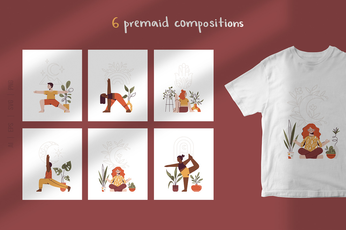 Kids yoga | vector illustration set, a Healthcare Illustration by Frizenasya (Photo 10 of 12)
