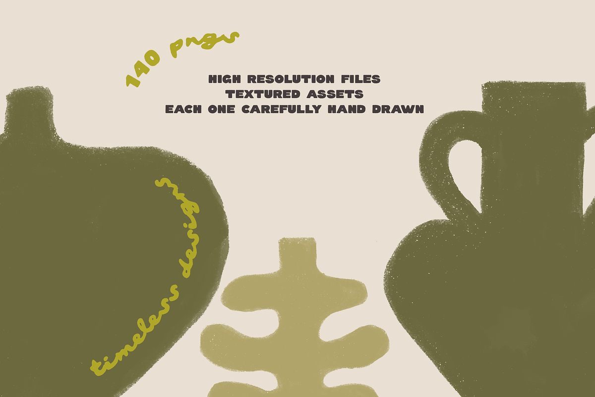140 Hand Drawn Pottery Forms, an Object Illustration by VisualGrid (Photo 5 of 6)