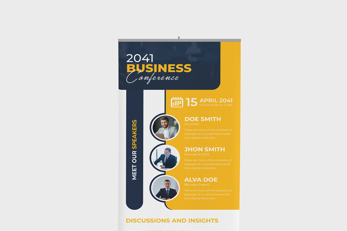 Conference Rollup Banner Design, a Poster Template by Rahul Datta (Photo 2 of 4)
