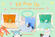 DIY 3D Greeting Cards Printables, a Card Template by Clairee Design Studio (Thumbnail 2 of 7)