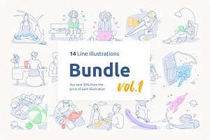Bundle vol. 1 - Line Illustrations