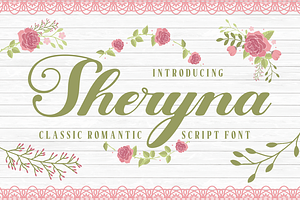 Sheryna Classic Romantic Script Font, a Script Font by PutraCetol Studio