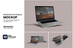 MacBook Pro Display Mockup, an iPhone Mockup by bimockup