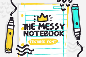 Messy Notebook - Textured Font