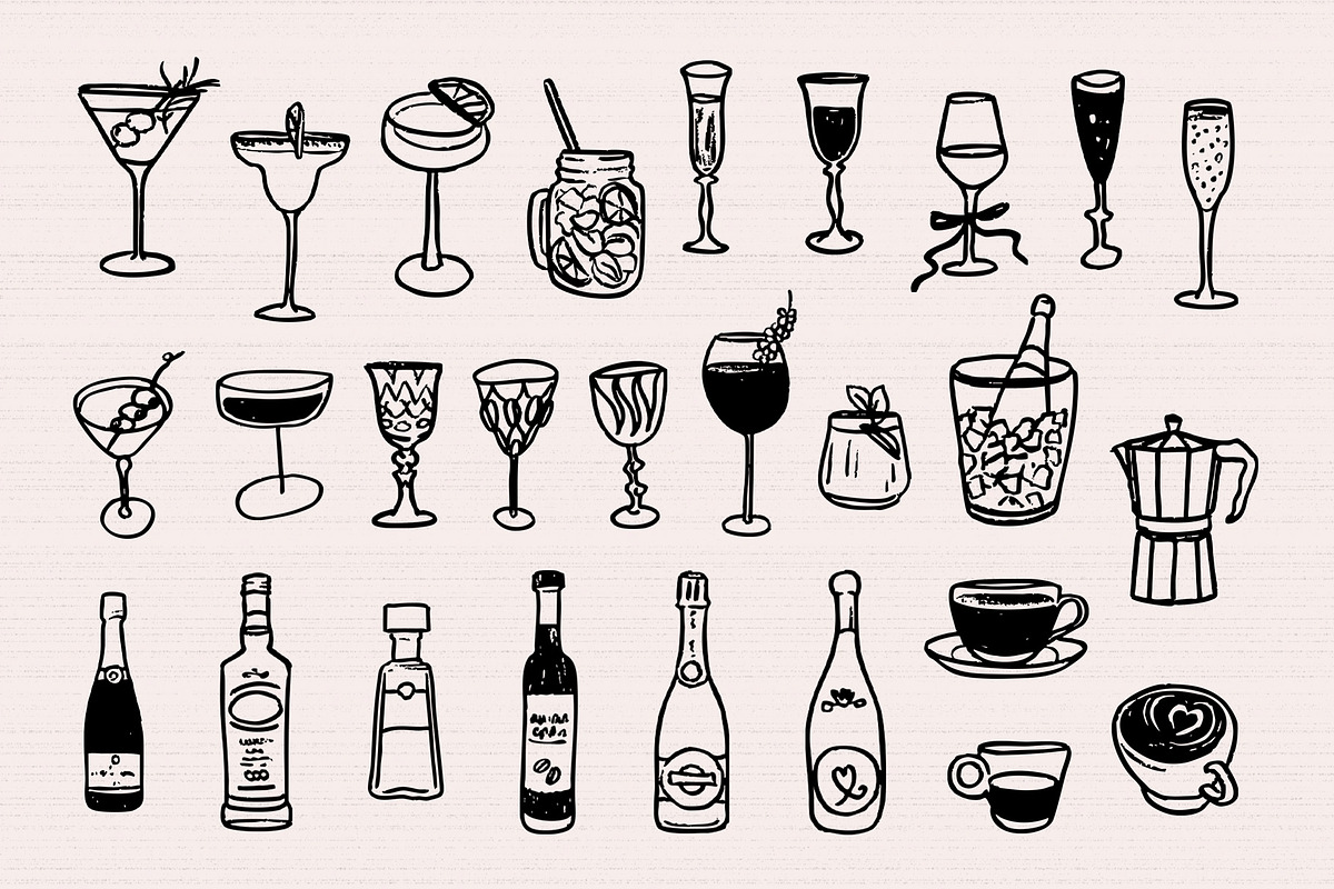 Whimsy Party hand-drawn vector, an Object Graphic by SunnyAfternoons (Photo 16 of 26)