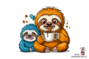 Male Sloth with Coffee Cup PNG, a Graphic by Clipart Bloom (Thumbnail 3 of 11)