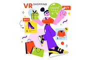 10 VR Shopping Illustration, a Technology Illustration by denayunebgt (Thumbnail 4 of 4)
