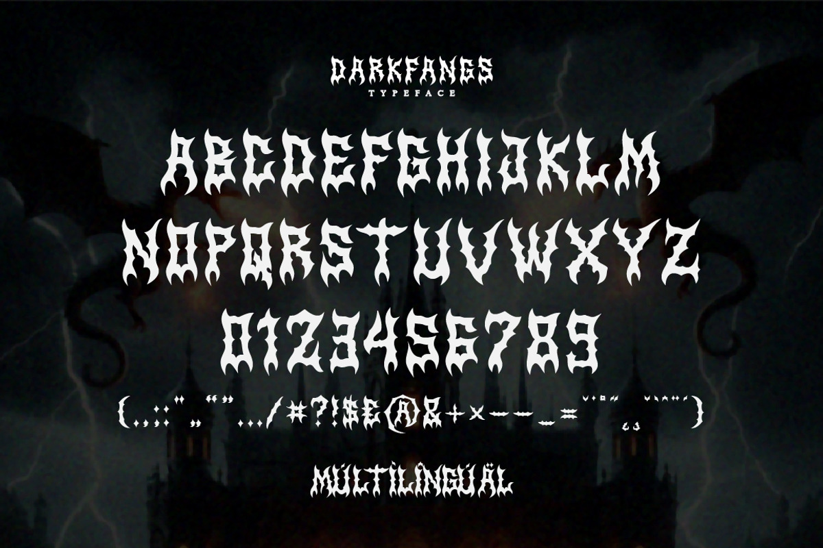 Darkfangs Blackmetal Font, a Blackletter Font by Typebae (Photo 7 of 7)