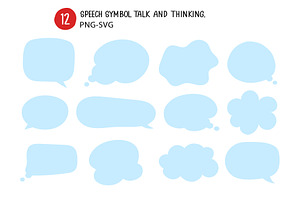 Speech symbol talk and thinking., a Background Graphic by kaisorn