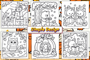 Fluffy Hygge Cozy Fall Coloring Book, an Animal Illustration by Akrinity Digital (Thumbnail 2 of 4)