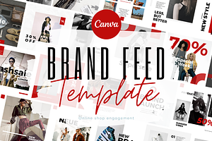 Red Feed Fashion Instagram Template