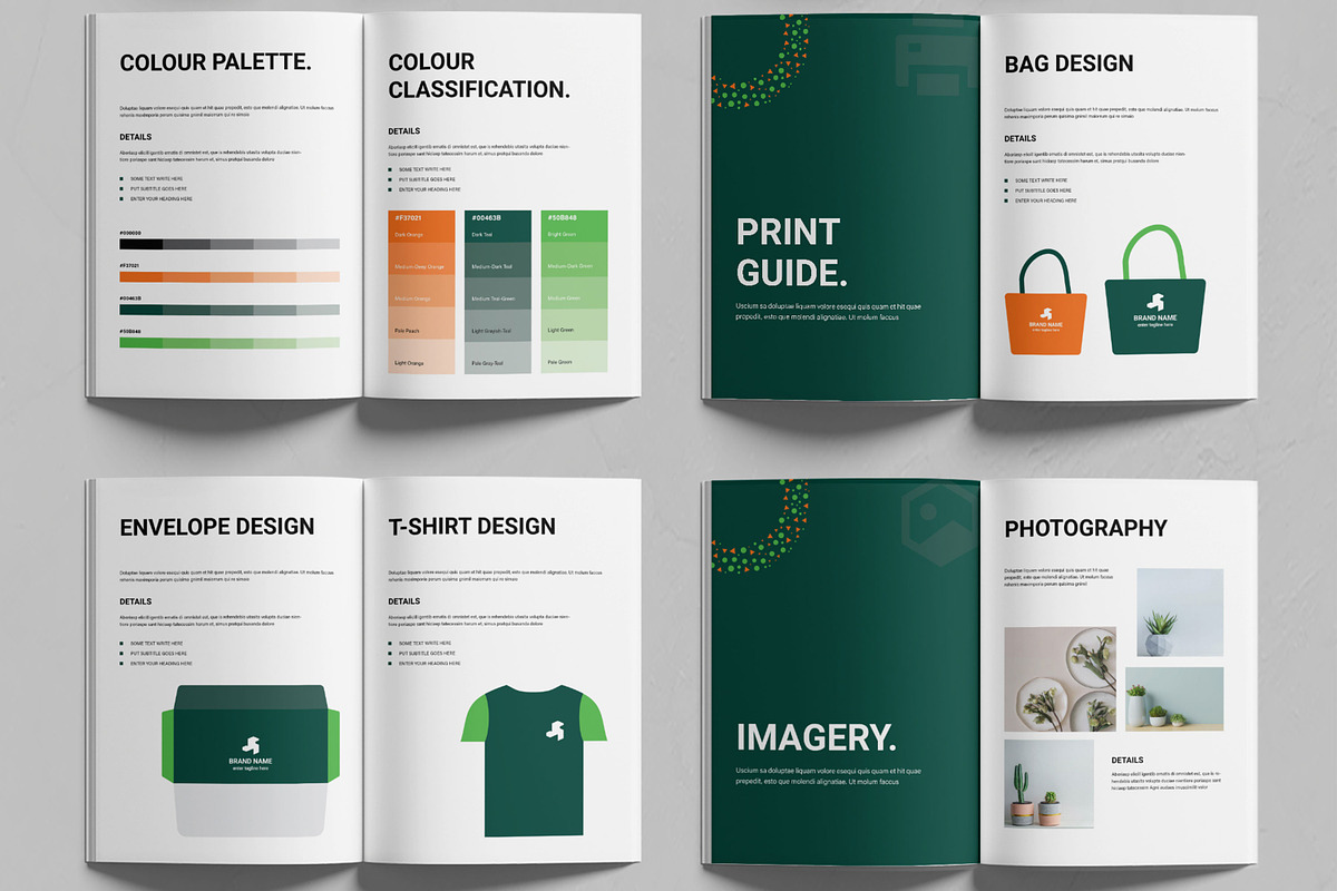 Modern Brand Guidelines Template, a Brochure Template by MightyDesign (Photo 4 of 7)
