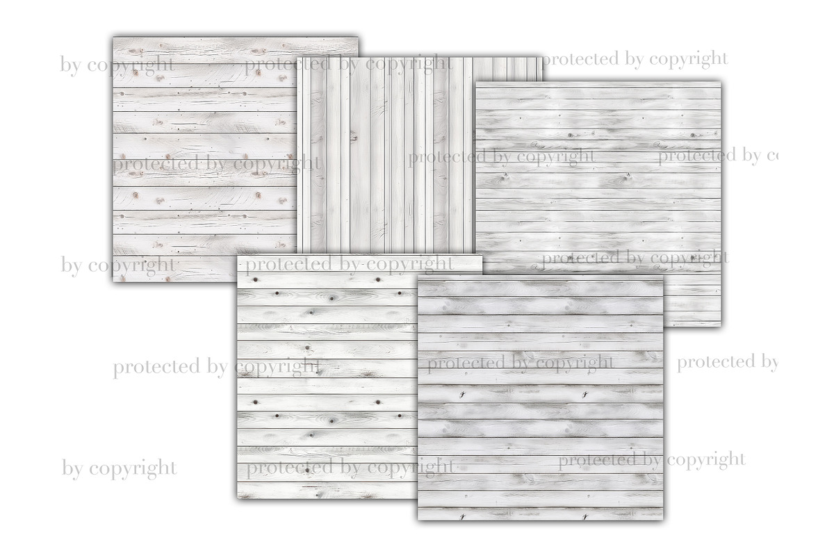 White Wooden Boards Pattern, a Pattern Graphic by GlamArtZhanna (Photo 4 of 4)