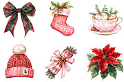Preppy Christmas Clipart Set PNG, a Seasonal Illustration by Designking (Thumbnail 3 of 4)