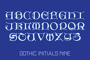 Gothic Initials Nine Font, a Script Font by GG Design (Thumbnail 1 of 14)