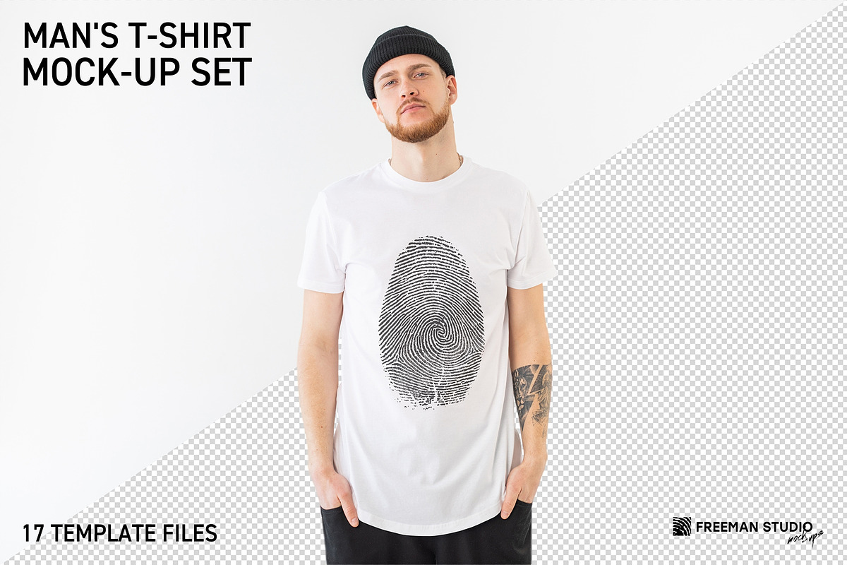 Man's T-Shirt Mock-Up Set, a Shirt Mockup by Freeman Studio (Photo 1 of 16)