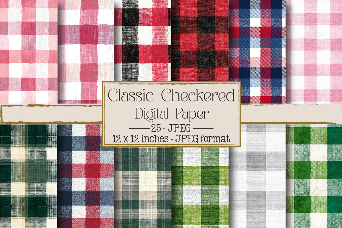 Classic Checkered Patterns, a Texture Illustration by DreamPrint404