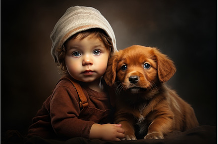 Soft Little baby dog floor. Generate, a Person Photo by Ylivdesign