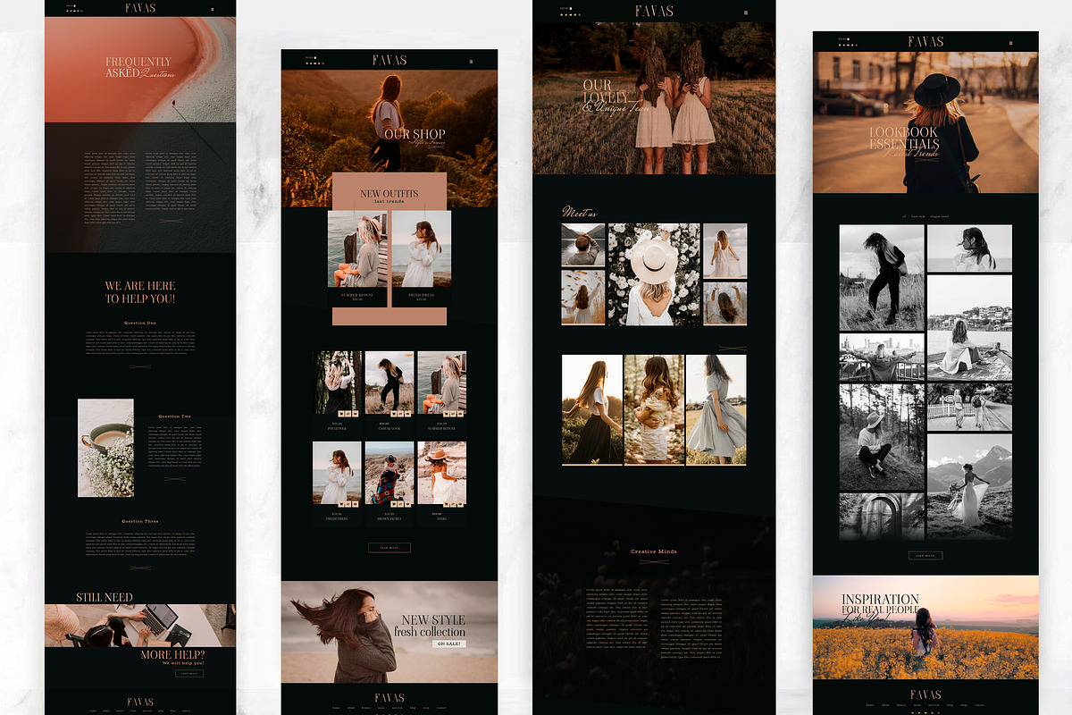 FAVAS Fashion Elementor Template Kit, an UI Kit Template by Touringxx Creative Studio (Photo 3 of 6)