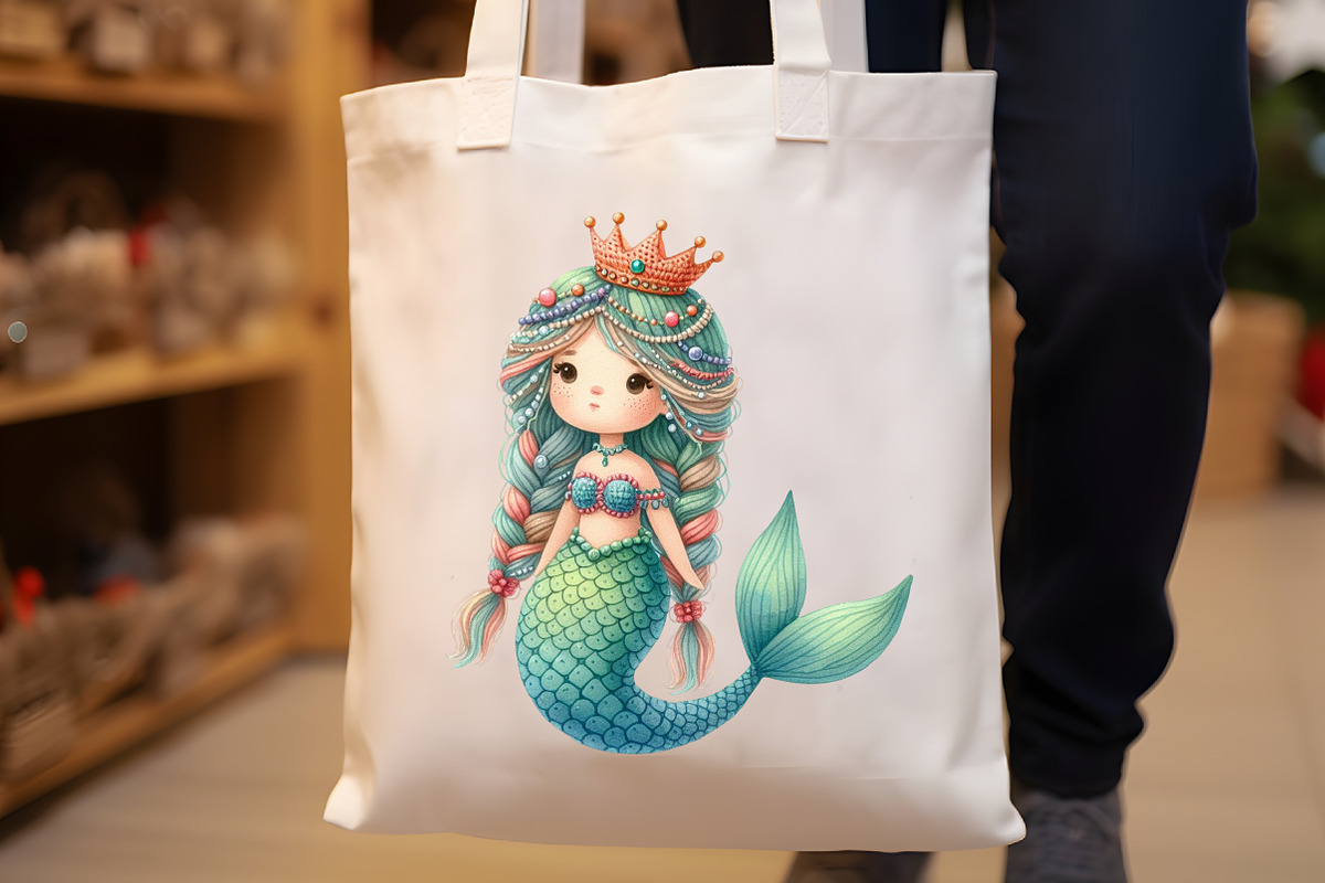 Crochet Fairy Mermaid Clipart, an Illustration by Rose Art (Photo 6 of 8)