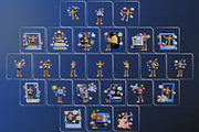 Social Media 3D Character Pack, a Characters & Person 3D Model by Haps Space (Thumbnail 4 of 4)