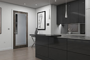 3D Living Room Kitchen Interior, an Architecture 3D Model by Giimann (Thumbnail 8 of 9)