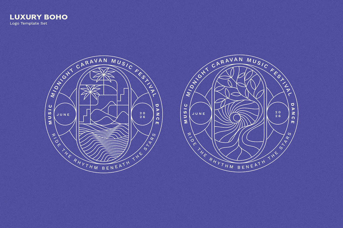 Luxury Bohemian Logo Template Set, a Branding & Logo Template by Studio_Byrsa (Photo 5 of 12)