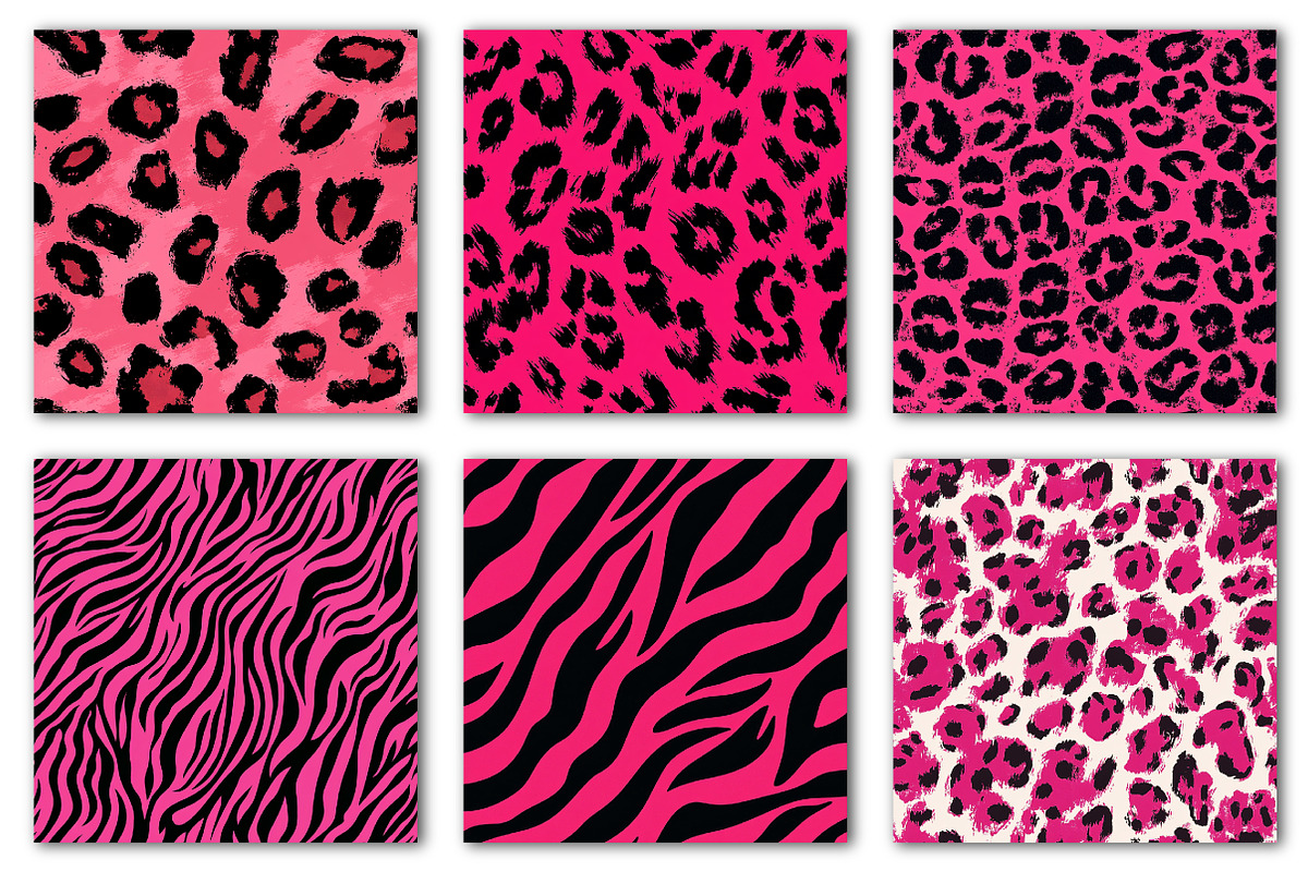 Hot Pink Animal Print Patterns, a Texture Illustration by Dream Creation (Photo 2 of 7)