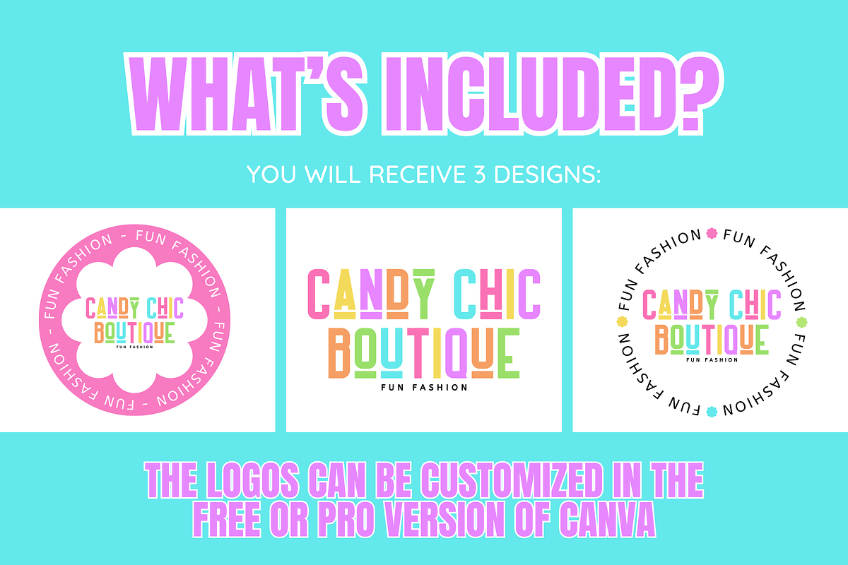 Cute & Colorful Logo Templates, a Branding & Logo Template by SunshineStudioBoutique (Photo 2 of 10)