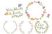 Wildflowers Vector Flower Wreaths, an Illustration by Amanda Ilkov (Thumbnail 3 of 3)