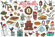 Christmas doodle symbols, an Illustration by Tatianakost49 (Thumbnail 1 of 2)