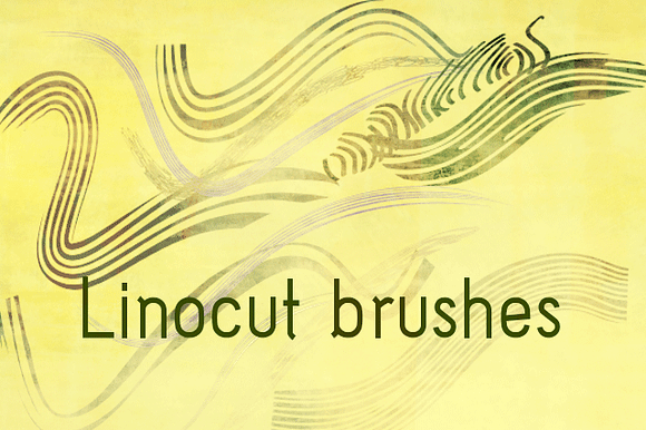Linocut Brushes By Euanthia preview 6