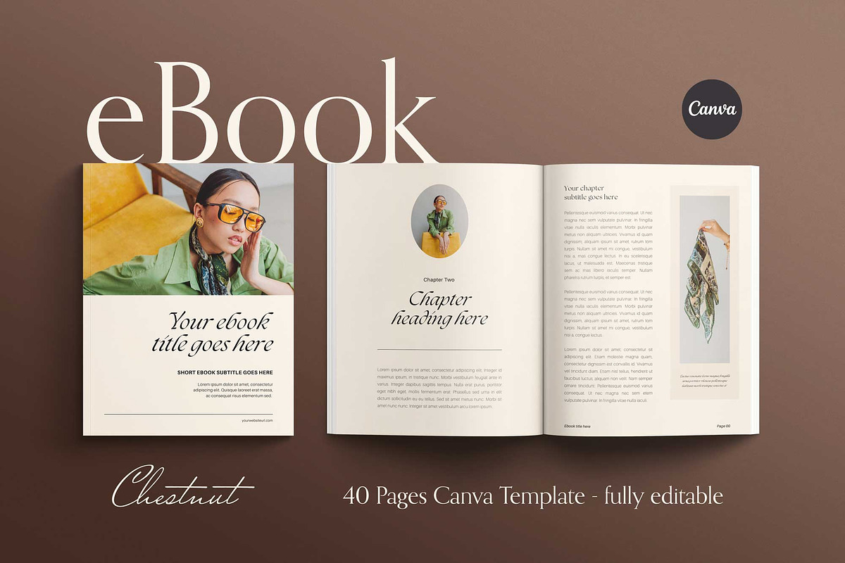 CHESTNUT | Ebook Template Canva, a Magazine Template by Sierra Creative Studio (Photo 1 of 13)